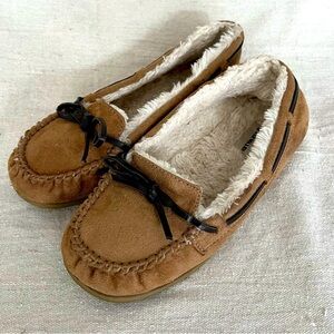 Airwalk Moccasin Loafers Women’s Size 5 Brown Slip On Faux Fur